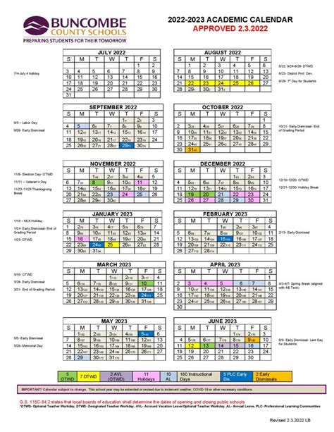 buncombe county schools calendar|More.